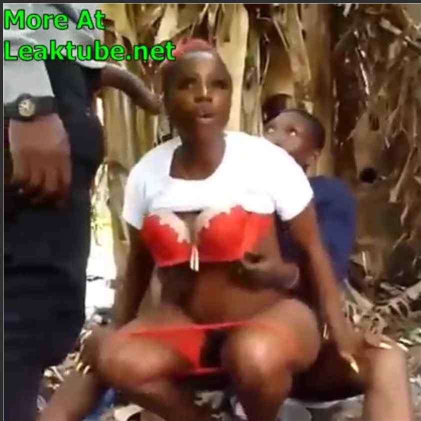 LEAKTUBE PORN Village Girl Enjoy Threesome With 2 Guys in Bush  